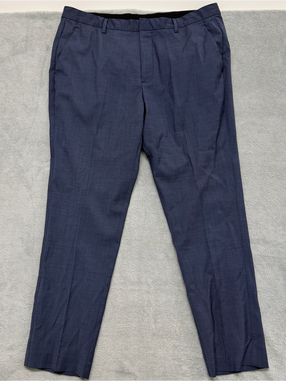 Bonobos Dress Pants Mens 36x30 Navy Marzotto Wool Athletic Fit Flat Front Preppy